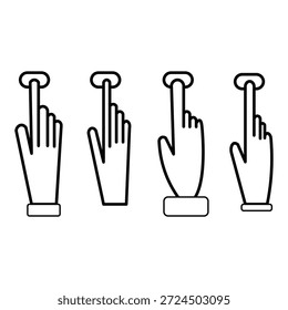 Hand cursor icon logo design. cursor sign and symbol. hand cursor icon