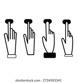 Hand cursor icon logo design. cursor sign and symbol. hand cursor icon