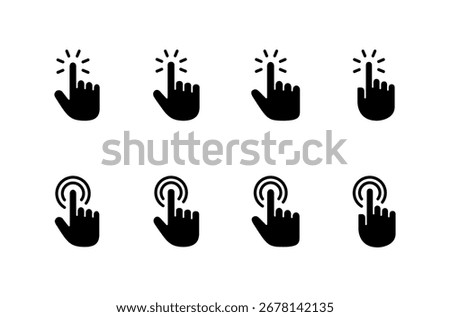 Hand cursor icon logo design. cursor sign and symbol. hand cursor icon clik