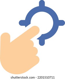 Icono del cursor de mano, logotipo o símbolo