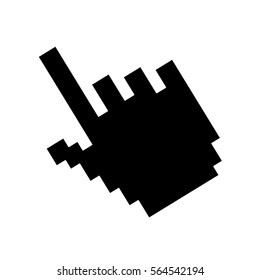 hand cursor icon over white background. vector illustration