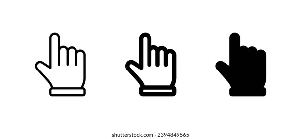 Hand cursor icon set, hand click icon vector illustration for web, ui, and mobile apps