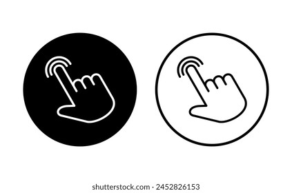 Hand cursor icon set. click icon vector. hand click. pointer