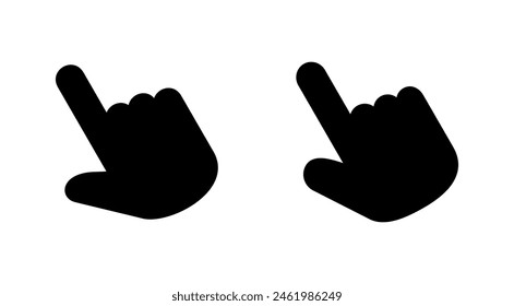 Hand cursor icon set. click icon vector. hand click. pointer