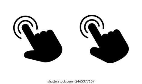 Conjunto de iconos de cursor de mano. Vector de iconos de Hacer clic. Hacer clic de mano. puntero