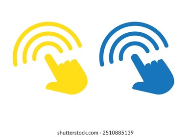 Hand cursor icon set. click icon vector. hand click. pointer
