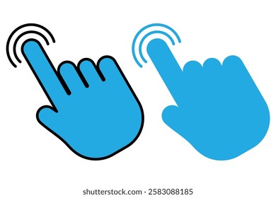 Hand cursor icon set. click icon vector. Pointer cursor and loading icon. Cursors icons click. Clicking cursor, Vector illustrator