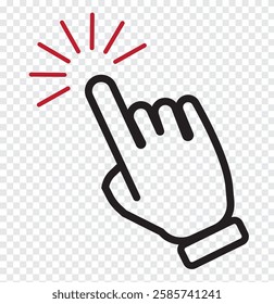 Hand cursor icon set. Click icon vector hand click. Variety  click and Mouse pointer arrow. EPS 10