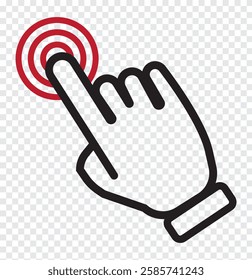 Hand cursor icon set. Click icon vector hand click. Variety  click and Mouse pointer arrow. EPS 10