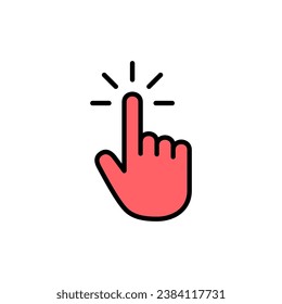 Hand cursor icon set illustration. cursor sign and symbol. hand cursor icon clik