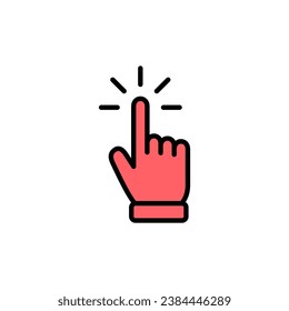Hand cursor icon set illustration. cursor sign and symbol. hand cursor icon clik