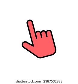 Hand cursor icon set illustration. cursor sign and symbol. hand cursor icon clik