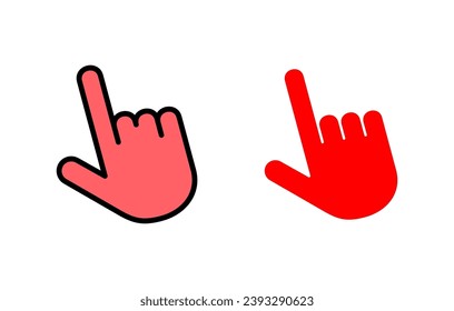 Hand cursor icon set illustration. cursor sign and symbol. hand cursor icon clik