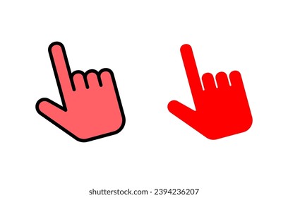 Hand cursor icon set illustration. cursor sign and symbol. hand cursor icon clik
