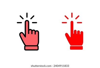 Hand cursor icon set illustration. cursor sign and symbol. hand cursor icon clik