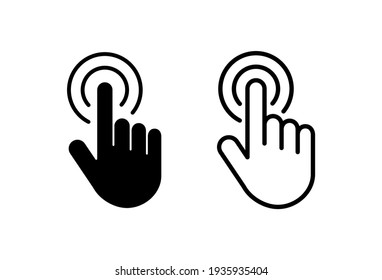 Hand cursor icon set. cursor icon vector. hand cursor icon click