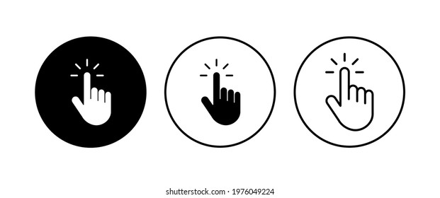 Hand cursor icon set. cursor icon vector. hand cursor icon click