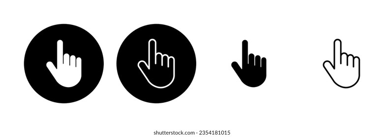 Hand cursor icon set. cursor icon vector. hand cursor icon click