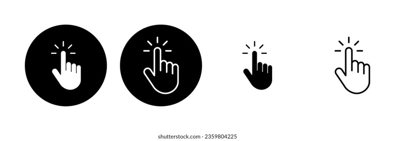 Hand cursor icon set. cursor icon vector. hand cursor icon click
