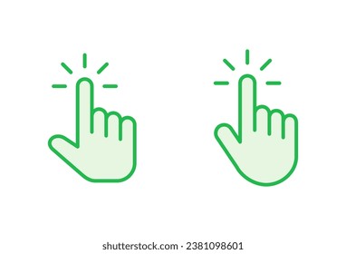 Hand cursor icon set. cursor icon vector. hand cursor icon click