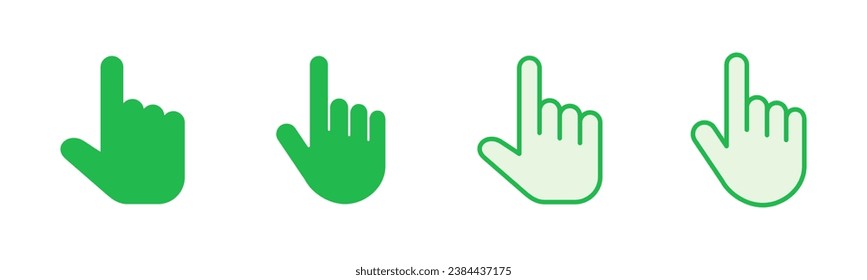 Hand cursor icon set. cursor icon vector. hand cursor icon click