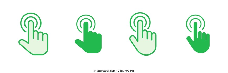 Hand cursor icon set. cursor icon vector. hand cursor icon click