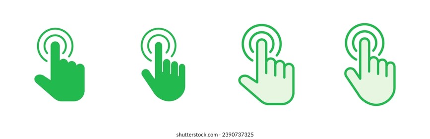 Hand cursor icon set. cursor icon vector. hand cursor icon click