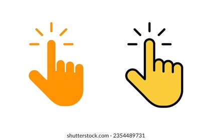 Hand cursor icon set  for web and mobile app. cursor sign and symbol. hand cursor icon clik