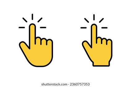 Hand cursor icon set  for web and mobile app. cursor sign and symbol. hand cursor icon clik