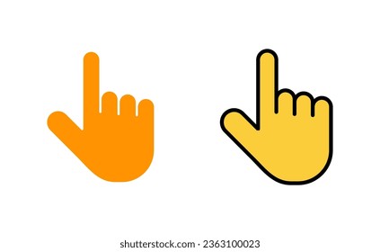 Hand cursor icon set  for web and mobile app. cursor sign and symbol. hand cursor icon clik