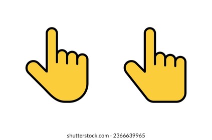 Hand cursor icon set  for web and mobile app. cursor sign and symbol. hand cursor icon clik