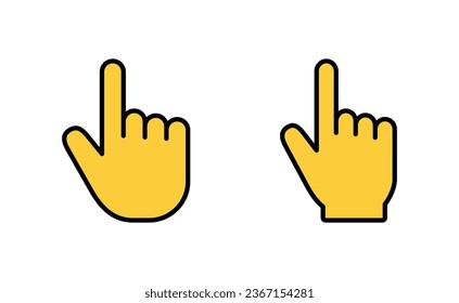 Hand cursor icon set  for web and mobile app. cursor sign and symbol. hand cursor icon clik