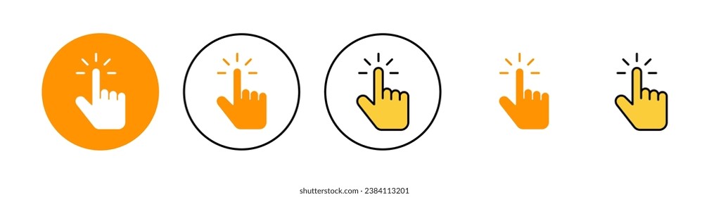 Hand cursor icon set  for web and mobile app. cursor sign and symbol. hand cursor icon clik
