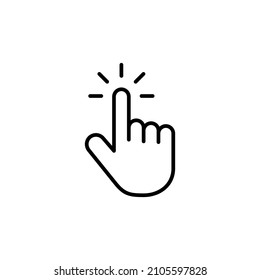 Hand cursor icon. cursor sign and symbol. hand cursor icon clik