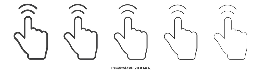 Ícone de cursor mão ilustração simples logotipo arte