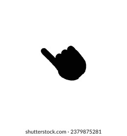 Hand cursor icon. Simple style web development company poster background symbol. Hand cursor brand logo design element. Hand cursor t-shirt printing. Vector for sticker.