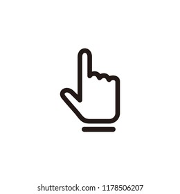 Hand cursor icon symbol