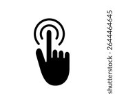 Hand cursor icon symbol for apps and websites. cursor sign and symbol. hand cursor icon clik