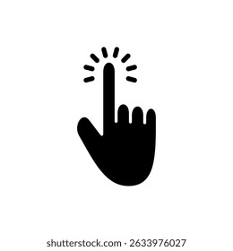 Hand cursor icon symbol for apps and websites. cursor sign and symbol. hand cursor icon clik