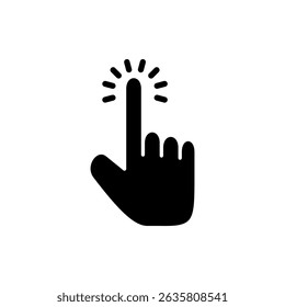Hand cursor icon symbol for apps and websites. cursor sign and symbol. hand cursor icon clik