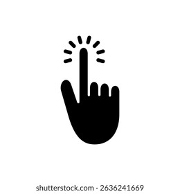 Hand cursor icon symbol for apps and websites. cursor sign and symbol. hand cursor icon clik