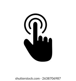 Hand cursor icon symbol for apps and websites. cursor sign and symbol. hand cursor icon clik