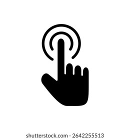 Hand cursor icon symbol for apps and websites. cursor sign and symbol. hand cursor icon clik