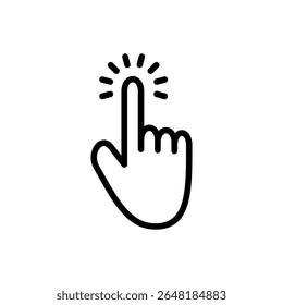 Hand cursor icon symbol for apps and websites. cursor sign and symbol. hand cursor icon clik