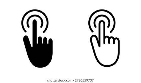 Hand cursor icon symbol for apps and websites. cursor sign and symbol. hand cursor icon clik