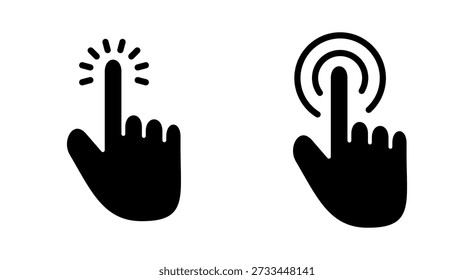 Hand cursor icon symbol for apps and websites. cursor sign and symbol. hand cursor icon clik