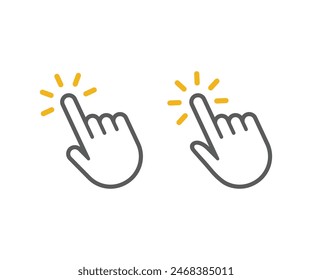 Hand cursor icon symbol vector. Click icon vector