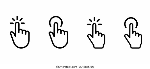 Hand cursor icon template for computer. Stock vector illustration.