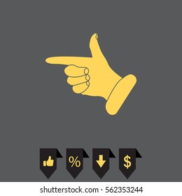 hand cursor icon. Vector