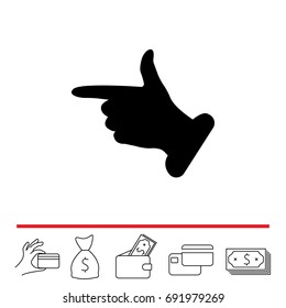 hand cursor icon. Vector